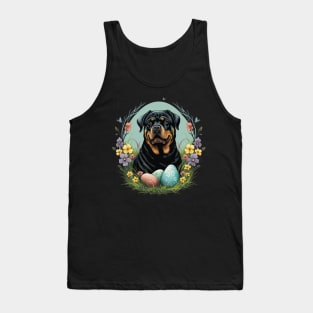 Rottweiler happy easter day Tank Top